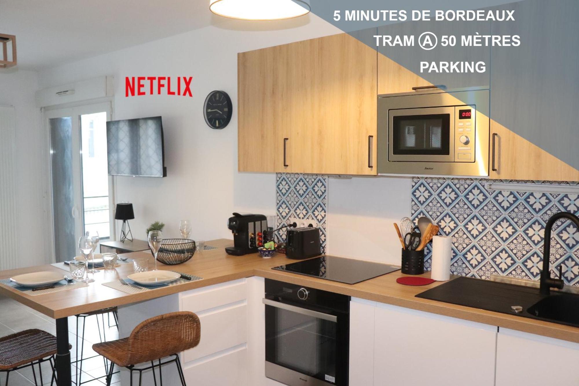 Les Cedres -Tram A 50 Metres, Bordeaux A 5 Minutes, Parking Apartman Cenon Kültér fotó